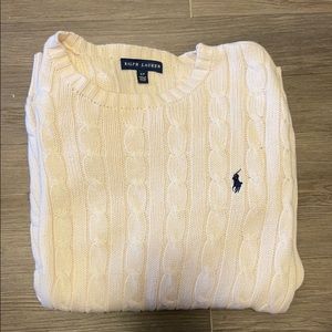 Ralph Lauren cream cable knit sweater